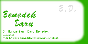 benedek daru business card